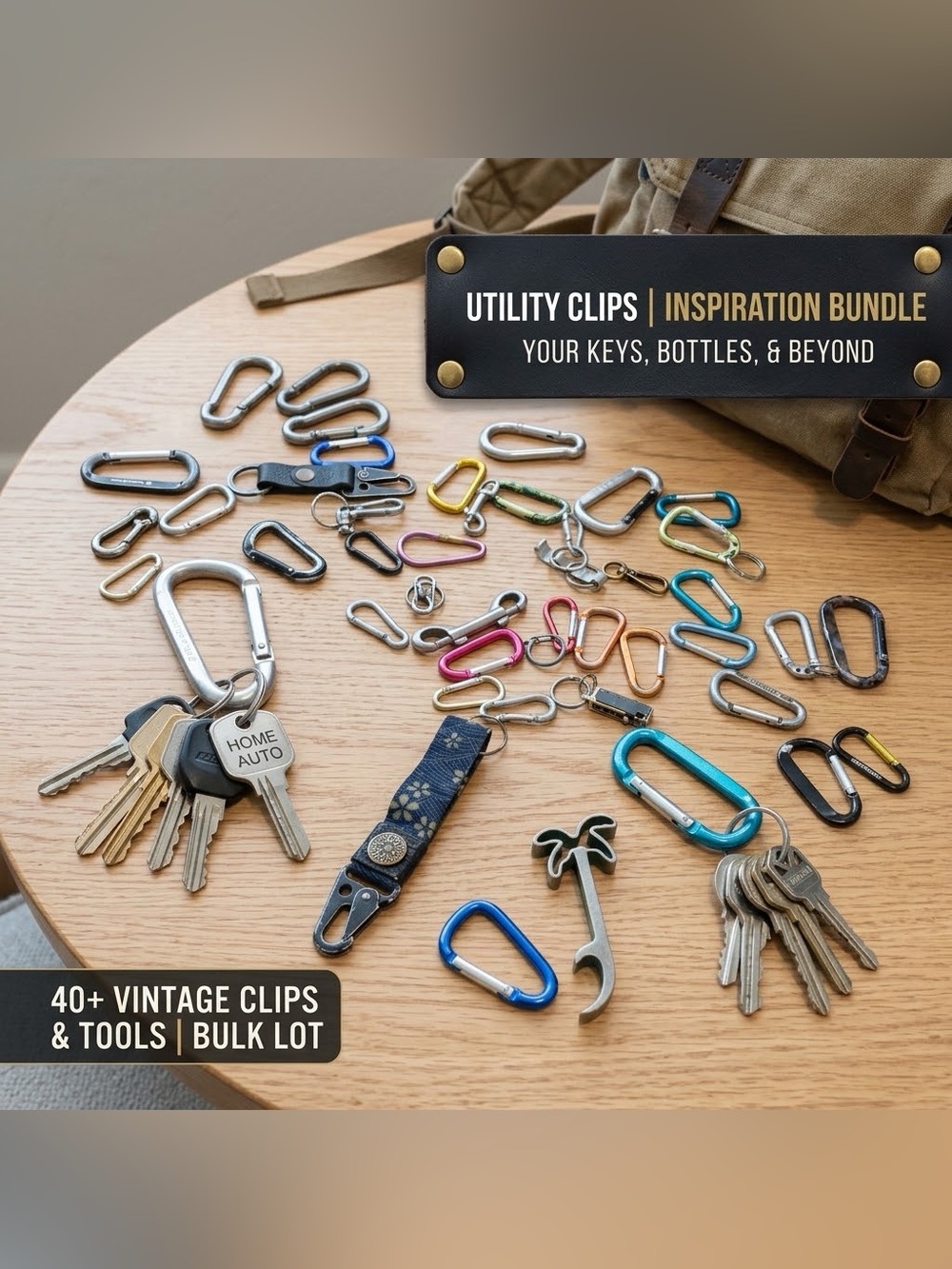 Bulk Lot Carabiners, Key Chains, & Bottle Openers - Aluminum - Mixed Colors